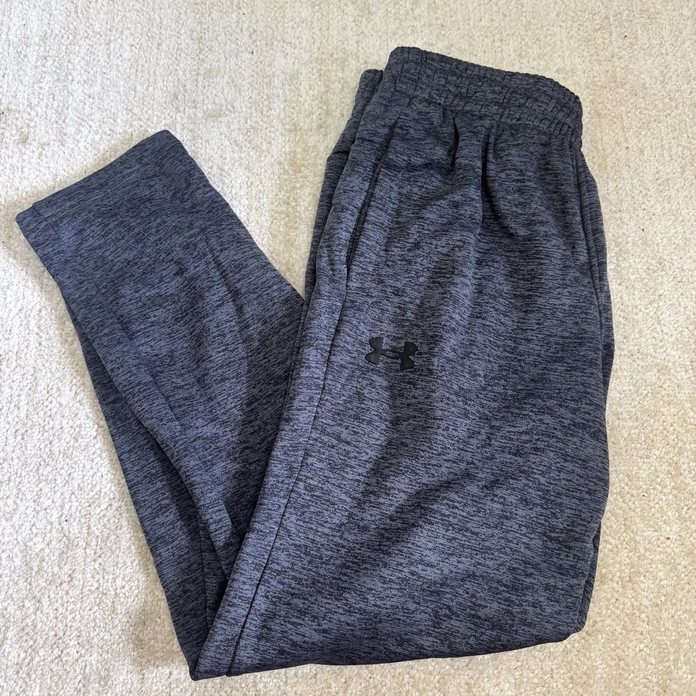 Under Armour Boys Large L (14-16) Space Dye Fleece Sweatpants Grey Joggers